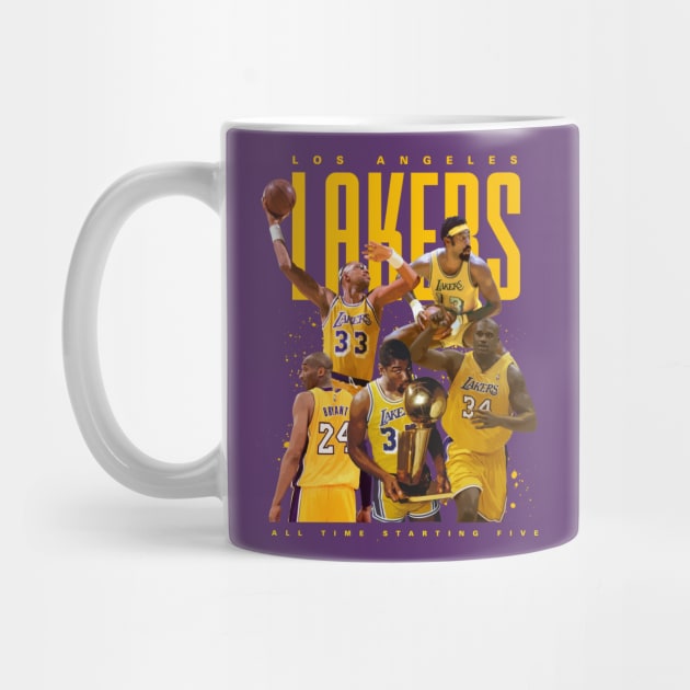 Los Angeles Lakers All Time Starting Five by Juantamad